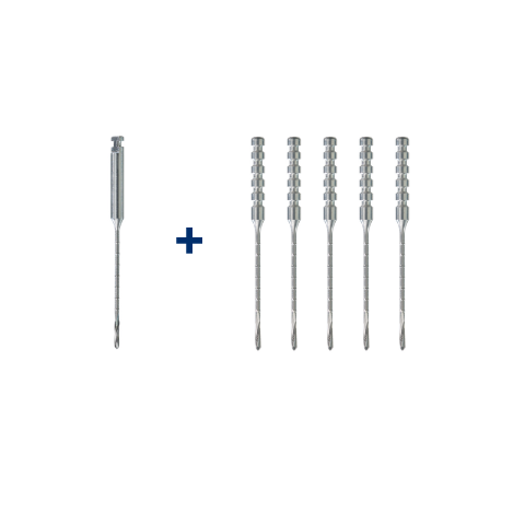 RootEX - SET STANDARD (Foret Ø1.8 x 1 + Extracteurs Ø2.0 x 5) - Lot de 6
